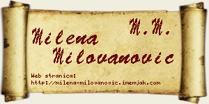 Milena Milovanović vizit kartica